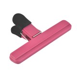 Cleste multifunctional pentru sigilarea pungilor, flippy, din plastic, mentine alimentele proaspete, 15x7.5 cm, roz