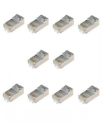 Set 10 mufe CAT6 RJ45 8p8c ecranate FTP SOLID foto