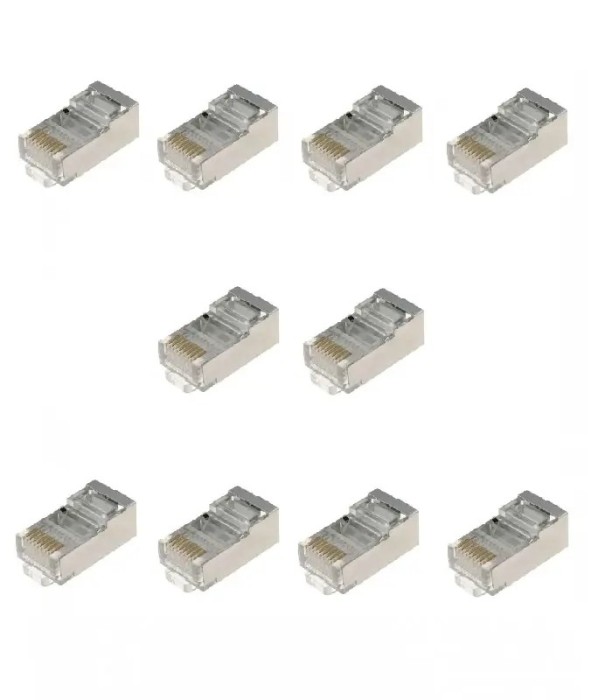 Set 10 mufe CAT6 RJ45 8p8c ecranate FTP SOLID
