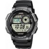 Casio World Time Illuminator Digital Men&#039;s Watch 44mm Chronograph Automatic with Black Rubber Strap AE-1000W-1BVEF