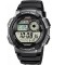Casio World Time Illuminator Digital Men&#039;s Watch 44mm Chronograph Automatic with Black Rubber Strap AE-1000W-1BVEF