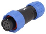 Conector circular mamă IP68, 5 pini