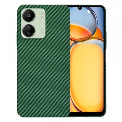 Husa pentru Xiaomi Redmi 13C 5G / 13C / Poco C65, Techsuit, Carbonite FiberShell, Verde foto