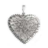 Pandantiv crazy heart, argint 925