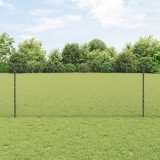 St&acirc;lpi gard vidaXL 22 pcs U-Channel Gri 100 cm Oțel, Gard Hexagonal vidaXL Gri 1x50 m Oțel