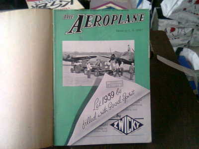 REVISTA THE AEROPLANE - 7 NUMERE/ IANUARIE, FEBRUARIE 1939 foto