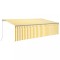 Copertina retractabila manual cu stor, galben&amp;alb, 5x3 m