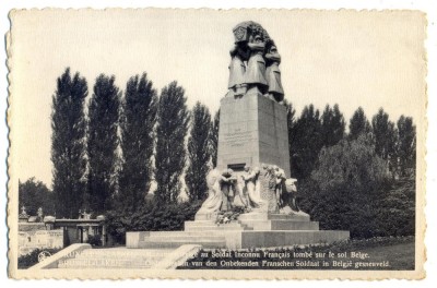 AD 1049 C. P. VECHE - BRUXELLES LAEKEN -MONUMENTUL SOLDATULUI NECUNOSCUT 1938 foto