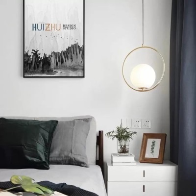 Lustra LOFT Terrace, 1x E27, Alb Auriu, Metal, Inaltime Reglabila foto
