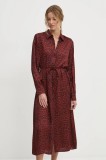 Answear Lab rochie culoarea rosu, maxi, evazată