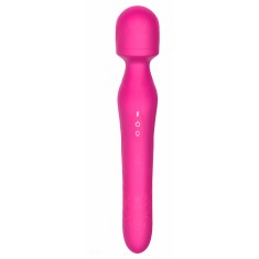 Vibrator Masaj Claire, 2 Motoare, 10 Moduri Vibratii, Heating, Silicon, USB, Roz, 23.7 cm, Mokko Toys, Velvet Obsession