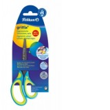 Foarfeca Griffix pentru dreptaci, maner de plastic, neon fresh, lungime 15 cm, blister