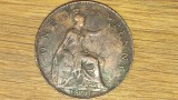 R10 Marea Britanie -moneda fals de epoca- 1 penny 1899 / 1901 fals mule - ultra rar!, Europa