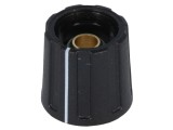 Buton rotativ negru cu indicator ABS 6,35mm