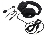 Căști cu Microfon Negru Jack 3,5mm USB 2,2m