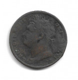 Marea Britanie GEORGE IV FARTHING, Copper 1821 - F, Europa, Cupru (arama)
