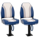 vidaXL Set cu scaun pentru barcă, pliabil, 4 piese, spătar &icirc;nalt