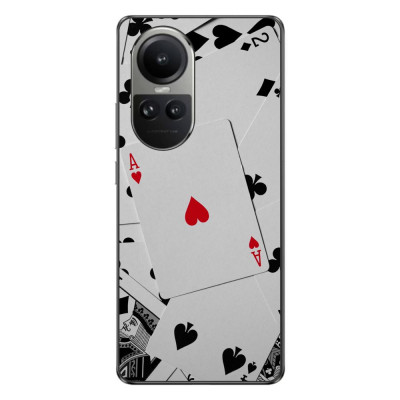 Husa compatibila cu Oppo Reno10 5G Silicon Gel Tpu Model Carti Poker foto
