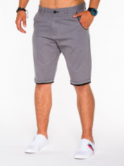 Pantaloni scurti pentru barbati, gri, casual, model de vara, slim fit, buzunare laterale - P520 foto