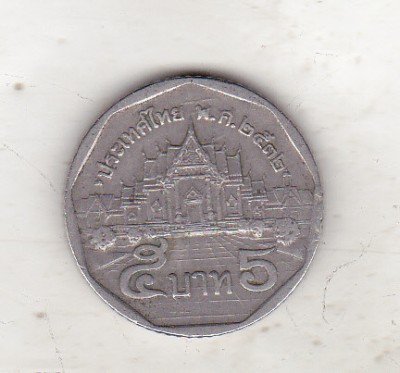 bnk mnd Thailanda 5 baht 1989 foto