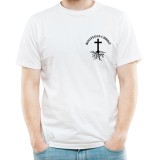 Tricou FaithWear Alb Religios cu Semnul Sfintei Cruci, din Bumbac Premium, L