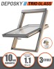 Fereastra mansarda DEPOSKY TRIO GLASS 3 sticle, maner jos