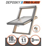 Fereastra mansarda DEPOSKY TRIO GLASS 3 sticle, maner jos