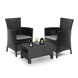 Cumpara ieftin Set mobilier de grădină pentru balcon Corowa, grafit
