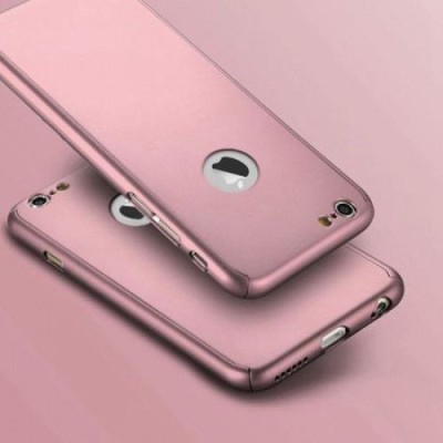Husa Iphone 7 Full Cover 360 + folie sticla Roze foto