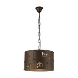 Cumpara ieftin Pendul vintage Coldingham, EGLO, 49734, 1xE27, otel maro, finisaj ruginiu, 110 x 32 cm, inaltime reglabila, IP20