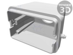 Carcasă HARTING HDC 48B pentru conectori, IP65, aluminiu, montare pe cablu
