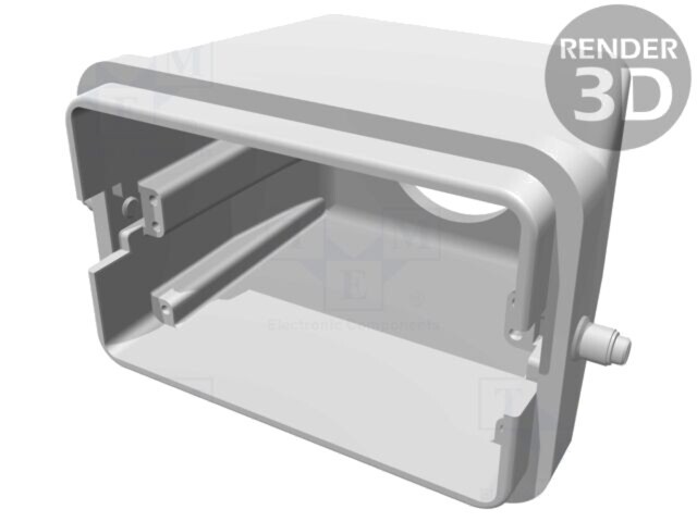 Carcasă HARTING HDC 48B pentru conectori, IP65, aluminiu, montare pe cablu