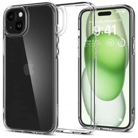 Husa antisoc iPhone 15 Plus Spigen Ultra Hybrid Clear