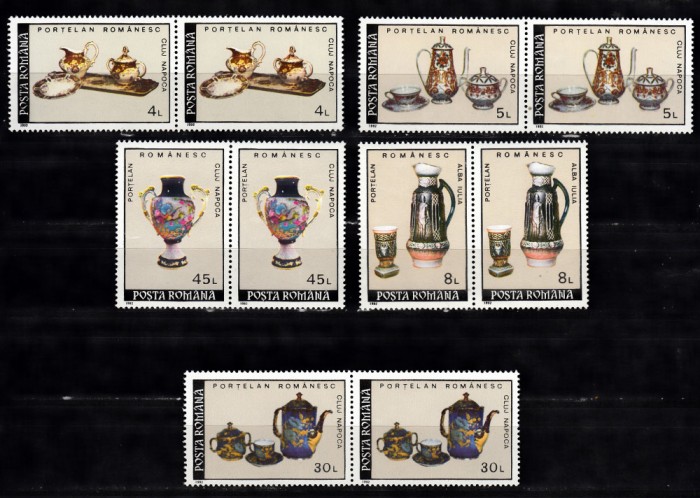 A11 TX9 14 - 1992 - Portelan romanesc - perechi de doua