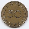 Saarland 50 Franken 1954 - Bronz aluminiu, 27mm, KM-3 (3), Europa, Bronz-Aluminiu