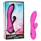 Vibrator CalExotics Malibu Minx cu Suctiune (10 functii) si Vibratie (3 viteze), Silicon, Impermeabil, Reincarcabil USB, Roz