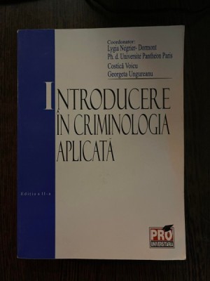 Lygia Negrier-Dormont Introducere in criminologia aplicata foto