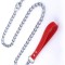 Lesa lant 2 mm/1,20 m &amp; maner piele rosu