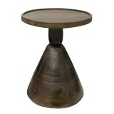 Cumpara ieftin Masuta laterala din lemn masiv de mango Spello Boho Pako World Nuc 38x38x46 cm