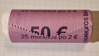 Fisic, Lietuva, Lithuania, 2 Euro, 25 monede, 2019, KM#246, Lithuanian Songs foto