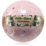 Folk &amp; Flora Blackcurrant bombă de baie cu efect revigorant 130 g