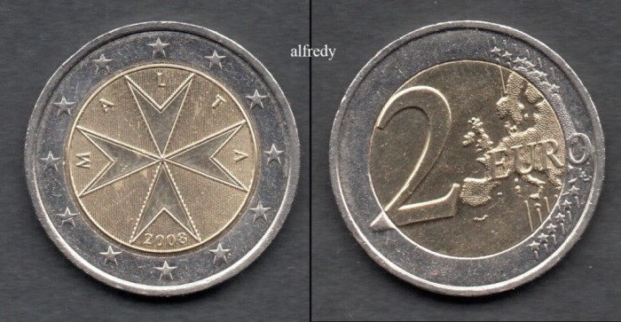 MALTA 2008, 2 euro