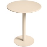 HOMCOM Masă rotundă de bucătărie pentru 2 persoane, design modern, din oțel, &Oslash;60x72 cm, bej | Aosom Romania