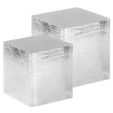 Cumpara ieftin Masute de cafea, 2 buc., argintiu, aluminiu