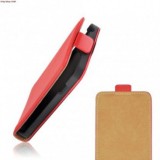 Husa Piele Tip Carte Apple iPhone 6/6S Slim Flip, Protectie Completa, Interior Silicon, Inchidere Magnetica, Rosu
