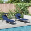 VidaXL Șezlong pliabil 2 pcs albastru 56 x 190 x 81cm țesătură 42003134