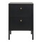 Comodă Dalby, 2 sertare, oțel, negru 40x40x59,5 cm