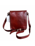 Geanta dama messenger,crossbody, din piele naturala, coniac, GD112A, Geanta stil postas