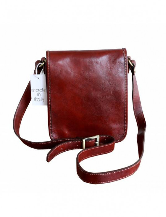 Geanta dama messenger,crossbody, din piele naturala, coniac, GD112A