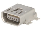 Soclu USB Mini AB pentru PCB SMT 5 pini orizontali